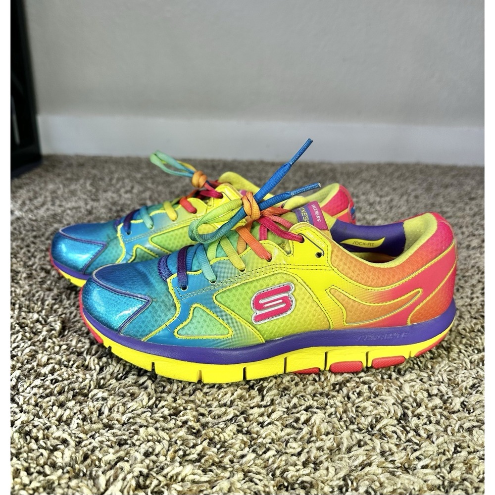 Sketchers Shape Ups SRR Women's Size 7.5 Multi-Color Rainbow Shoes Sneakers